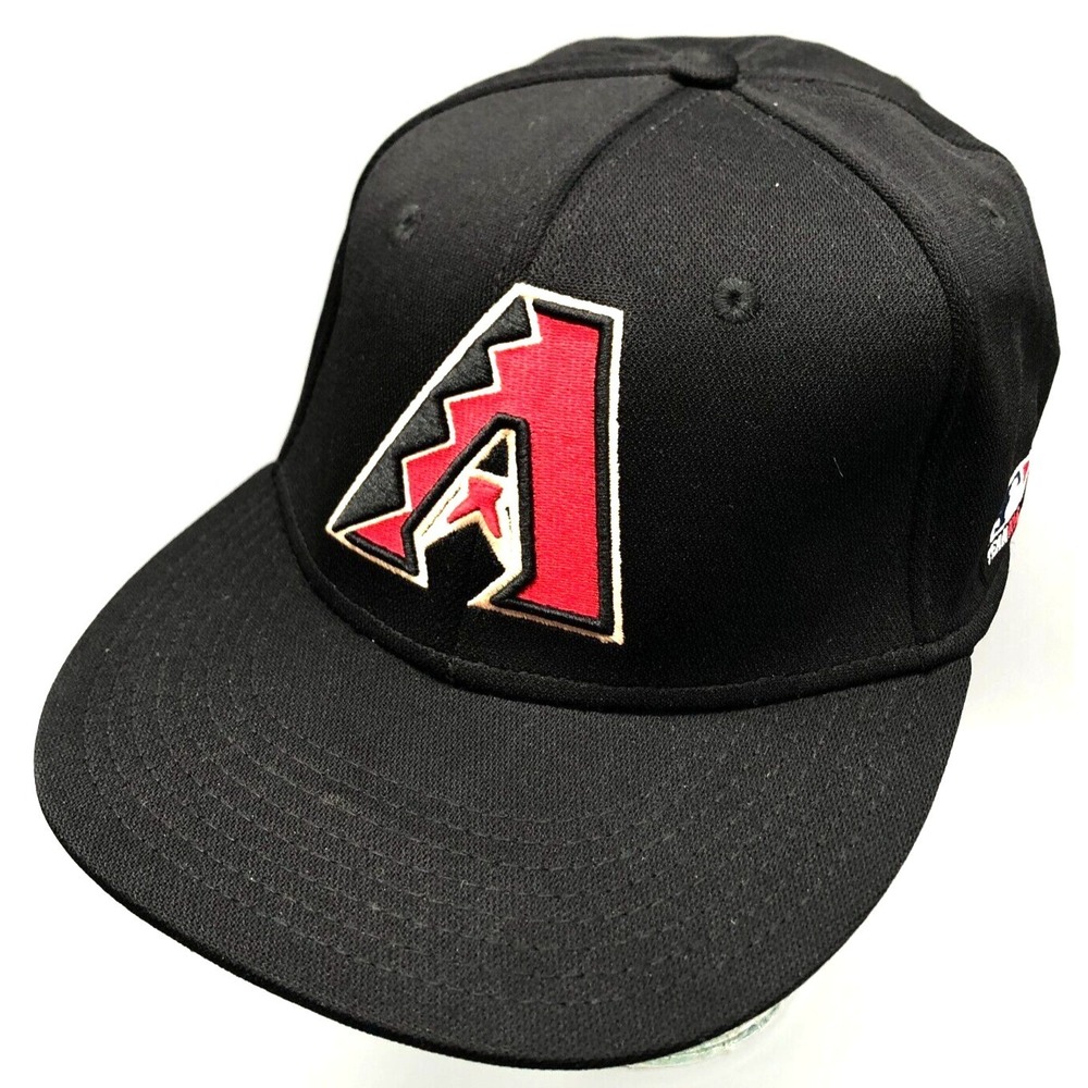 Arizona Diamondbacks Hat Cap Black Red Stretch Fit Size XL High‎ Dome MLB Mens